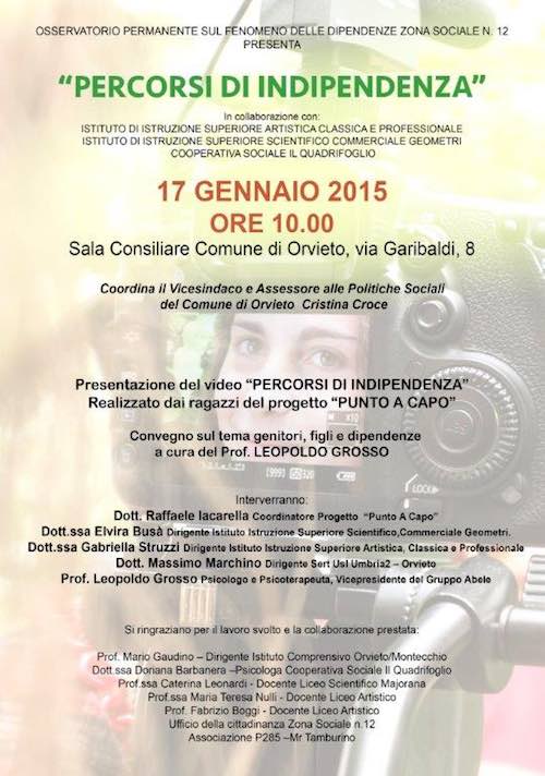 I giovani si confrontano su stupefacenti e alcol. Presentazione del video "Percorsi di indipendenza"