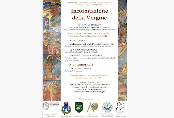 "Incoronazione della Vergine". Si presenta il progetto di restauro del grande affresco di Casalalta