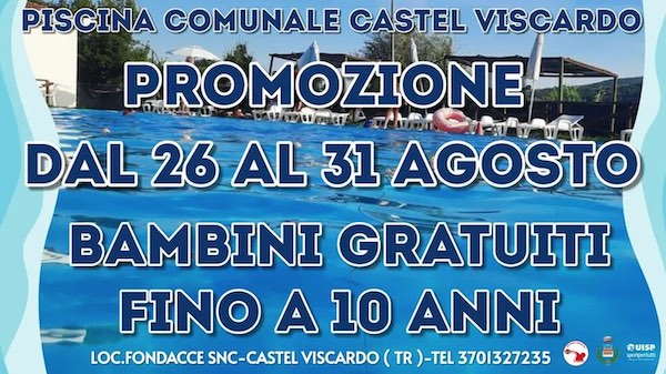 Promozione di fine estate: ingresso gratuito in piscina per i più piccoli