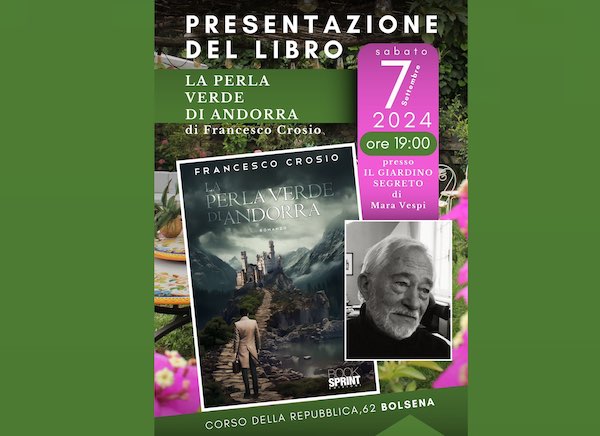 Francesco Crosio presenta il romanzo "La perla verde di Andorra"