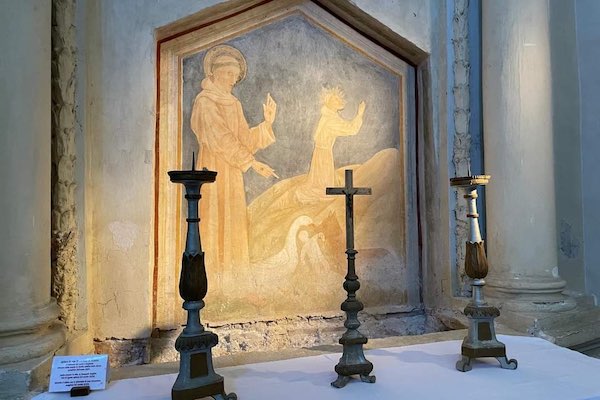 Visita all'antico refettorio per la Festa di San Francesco nell'ottavo centenario dell'impressione delle stimmate