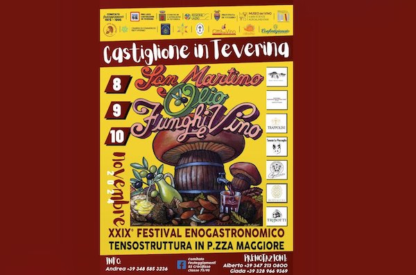 29esima edizione per il Festival Enogastronomico "San Martino. Olio, Funghi e Vino" 