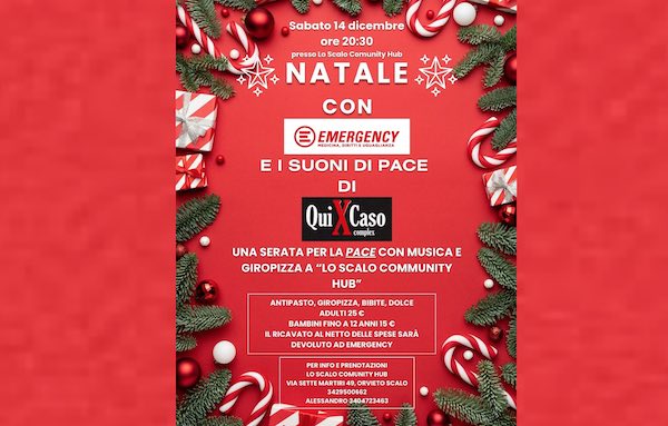 Cena di Natale per la Pace a sostegno della campagna "R1PUD1A" di Emergency