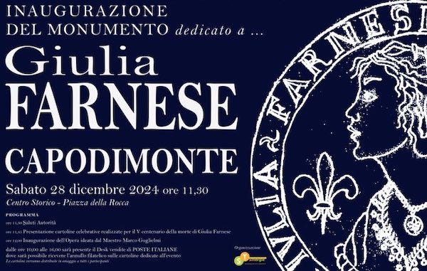 Si inaugura il monumento dedicato a Giulia Farnese