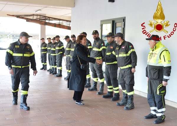 Visita del prefetto alla Caserma dei Vigili del Fuoco