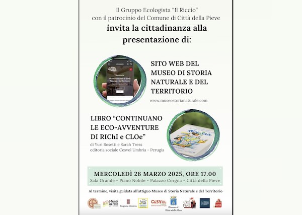 Si presentano il sito del Museo di Storia Naturale e del Territorio e il libro "Continuano le eco-avventure di RIChI e CLOe"